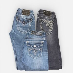Miss Me jean bundle size 26 bootcut